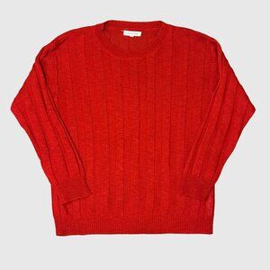 Little Lies Women's Cable Knit Sweater - Red - S/M